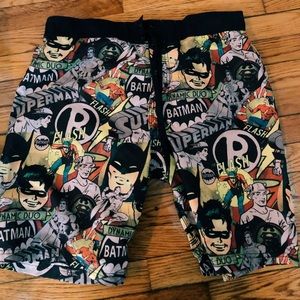 Men’s superhero swim trunks NWOT